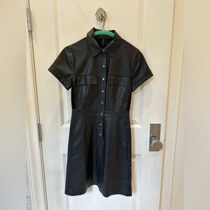 BCBG Max Azria Leather Mini Dress